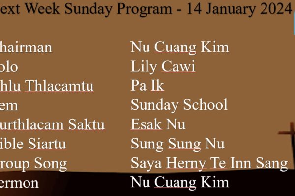 14 December 2024: Sunday Worship Service